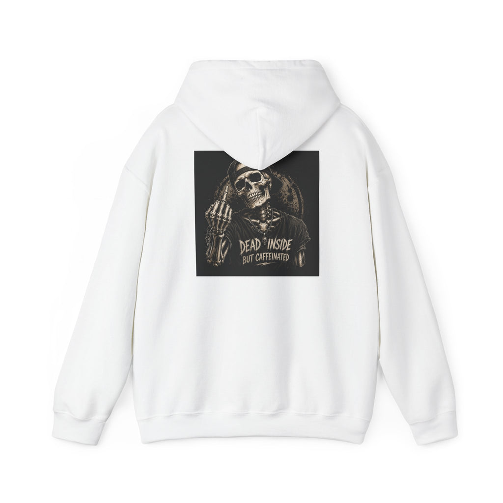 Skull 'Dead Inside But Caffeinated' Hoodie