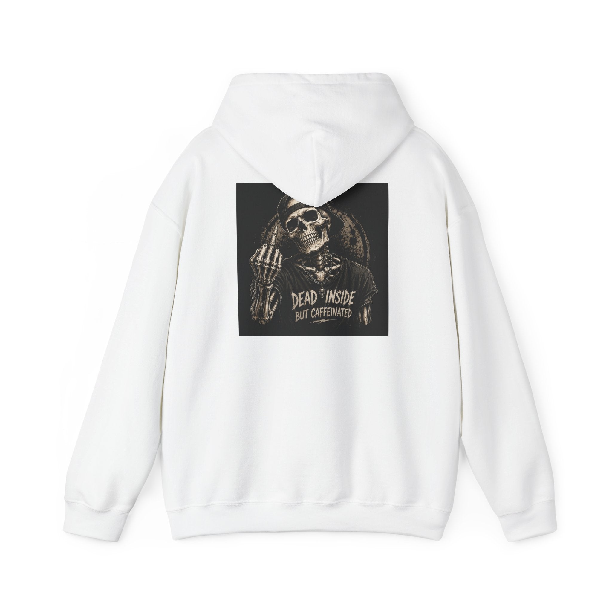 Skull 'Dead Inside But Caffeinated' Hoodie