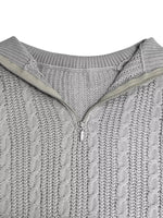 Cable Knit Half Zip Sweater