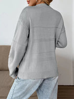 V-Neck Dropped Shoulder Sweater