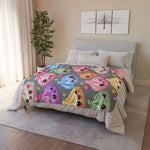 Kawaii Dumpling Sherpa Blanket — Colorful Cute Dim Sum Plush Throw