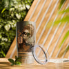 'Dead Tired But Cute' Leopard Skull Girl Travel Mug-20oz Tumbler