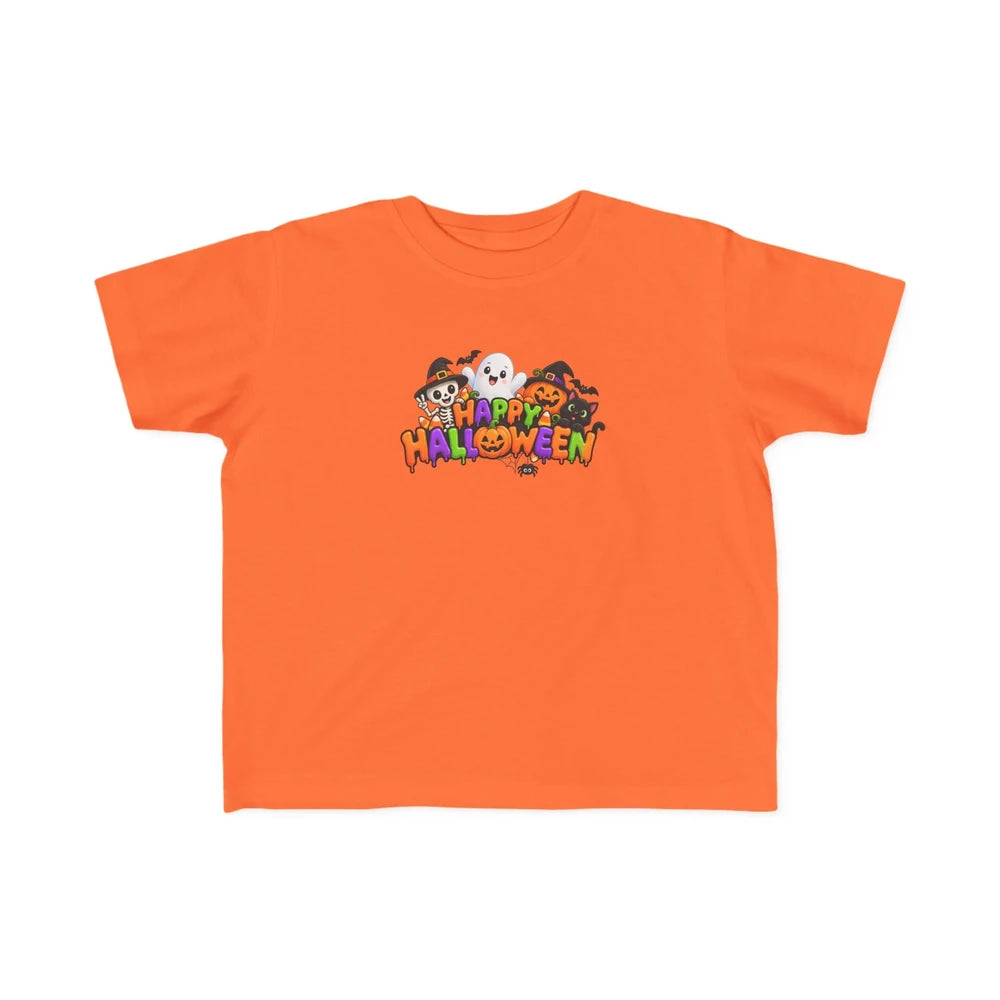 Cute 'Happy Halloween' Cartoon Ghosts & Pumpkins