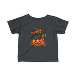 Cute Black Kitten in Witch Hat with 'Creep It Real' Pumpkin-Halloween Tee