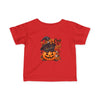 Cute Black Kitten in Witch Hat with 'Creep It Real' Pumpkin-Halloween Tee