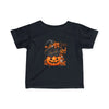 Cute Black Kitten in Witch Hat with 'Creep It Real' Pumpkin-Halloween Tee
