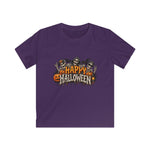 Halloween T‑Shirt — "Happy Halloween" Skeletons & Pumpkins Graphic