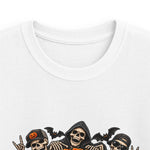 Halloween T‑Shirt — "Happy Halloween" Skeletons & Pumpkins Graphic