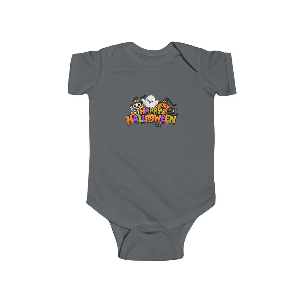Happy Halloween Bodysuit - Cute Trick-or-Treat Pumpkin & Ghost Baby Onesie