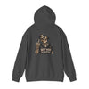 Dead Inside But Caffeinated Hoodie — Skeletal Middle Finger Graphic Pullover