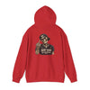 Dead Inside But Caffeinated Hoodie — Skeletal Middle Finger Graphic Pullover