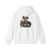 Dead Inside But Caffeinated Hoodie — Skeletal Middle Finger Graphic Pullover
