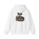 Dead Inside But Caffeinated Hoodie — Skeletal Middle Finger Graphic Pullover