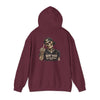 Dead Inside But Caffeinated Hoodie — Skeletal Middle Finger Graphic Pullover