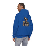 Dead Inside But Caffeinated Hoodie — Skeletal Middle Finger Graphic Pullover