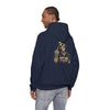 Dead Inside But Caffeinated Hoodie — Skeletal Middle Finger Graphic Pullover