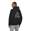 Dead Inside But Caffeinated Hoodie — Skeletal Middle Finger Graphic Pullover