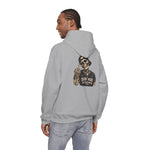 Dead Inside But Caffeinated Hoodie — Skeletal Middle Finger Graphic Pullover