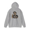 Dead Inside But Caffeinated Hoodie — Skeletal Middle Finger Graphic Pullover