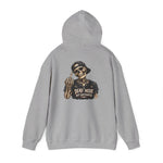 Dead Inside But Caffeinated Hoodie — Skeletal Middle Finger Graphic Pullover