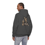 Dead Inside But Caffeinated Hoodie — Skeletal Middle Finger Graphic Pullover