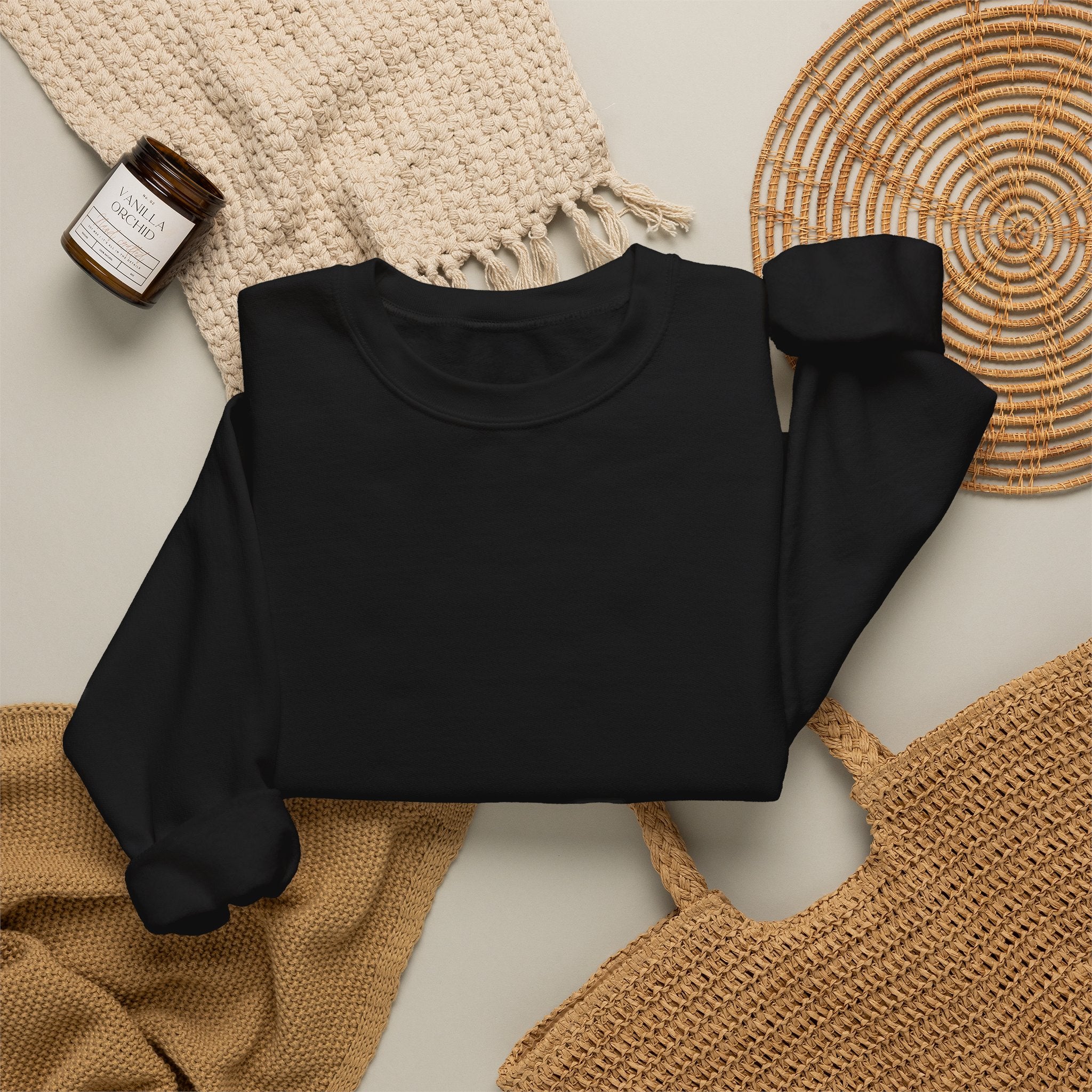 Lost Is My Favorite Direction Crewneck Sweatshirt — Sunset Fishing Graphic