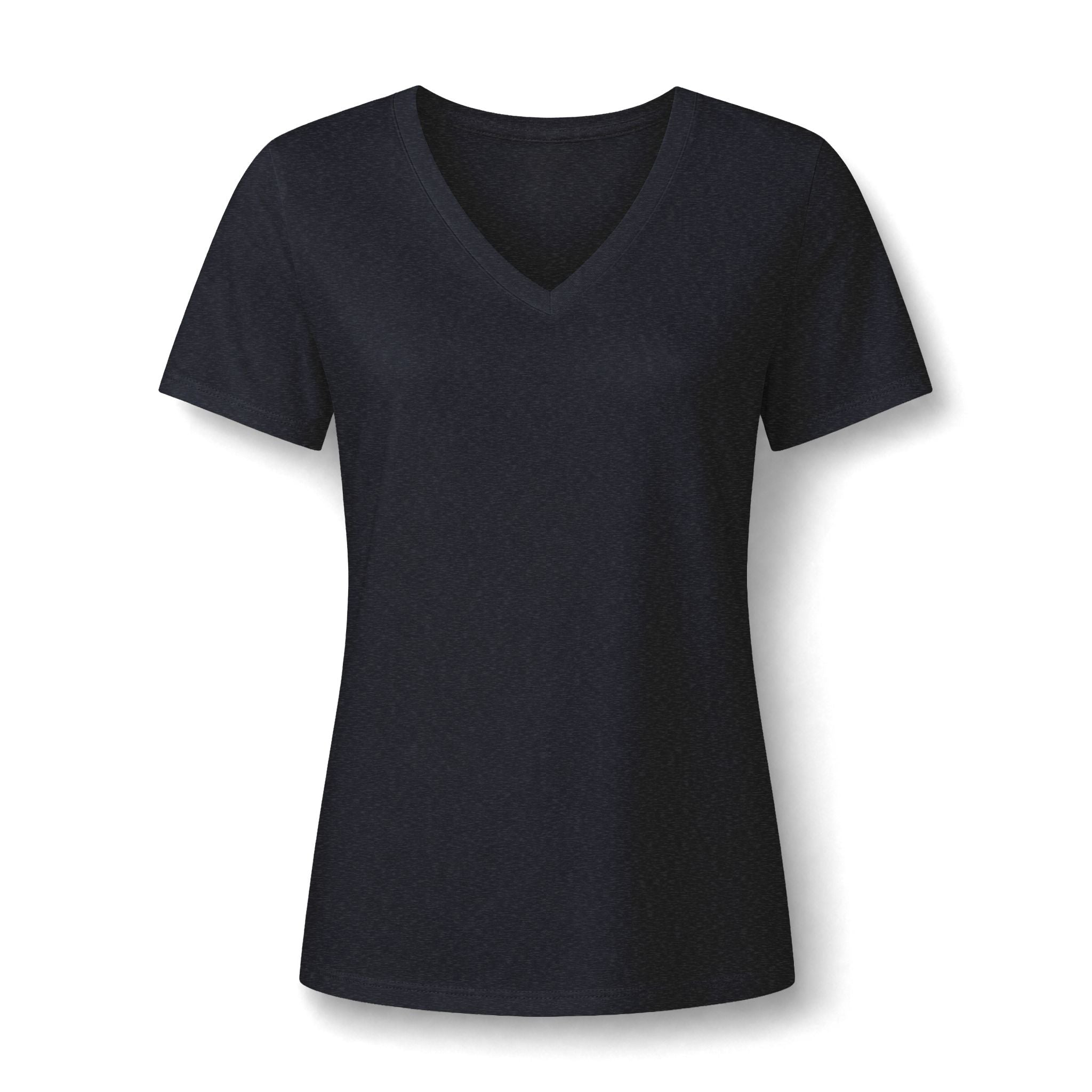 Women's Relaxed V-Neck Tee — Lightweight Heather Casual Top