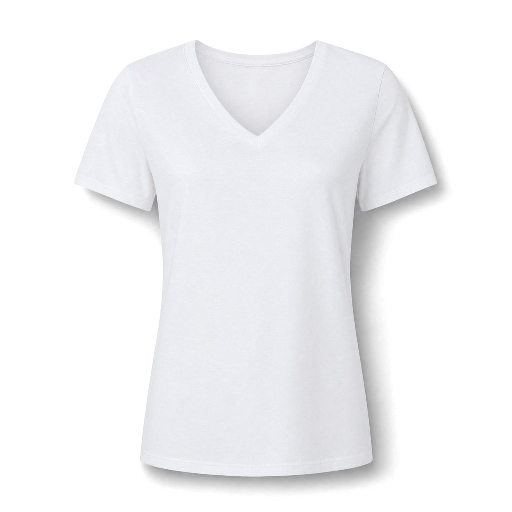 Women's Relaxed V-Neck Tee — Lightweight Heather Casual Top