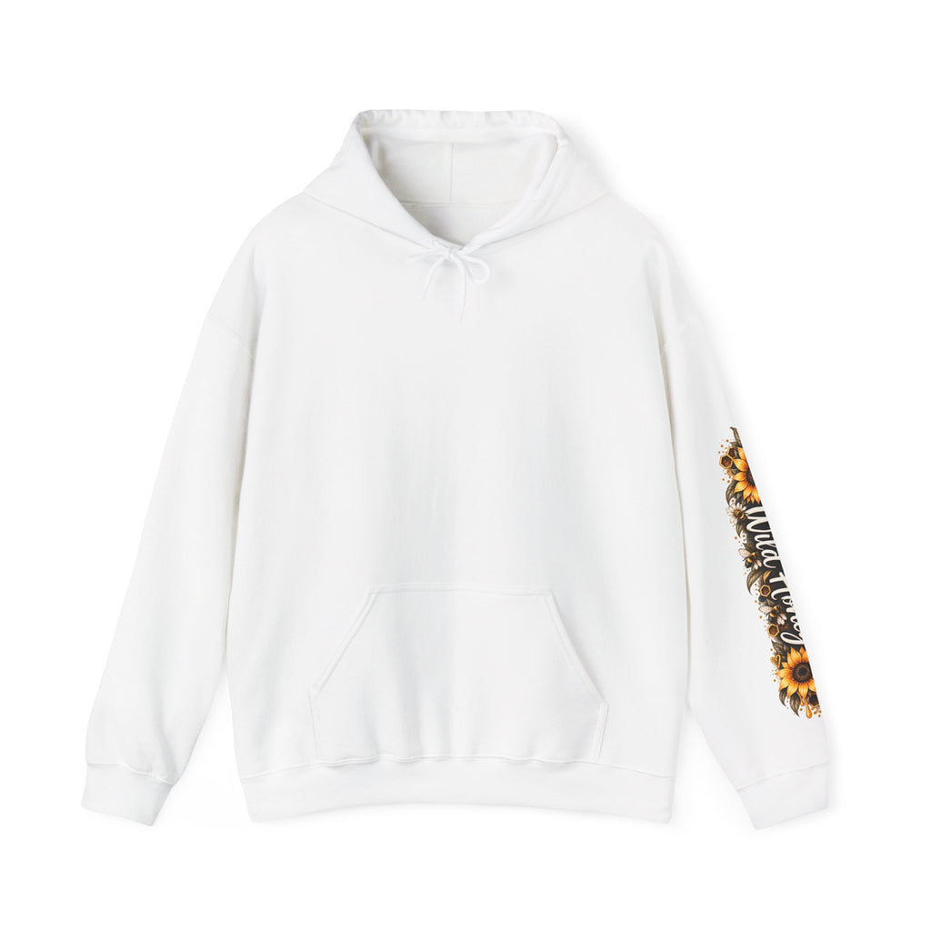 Fairy Dandelion Hoodie — Mystical Sunflower Sleeve Graphic Pullover