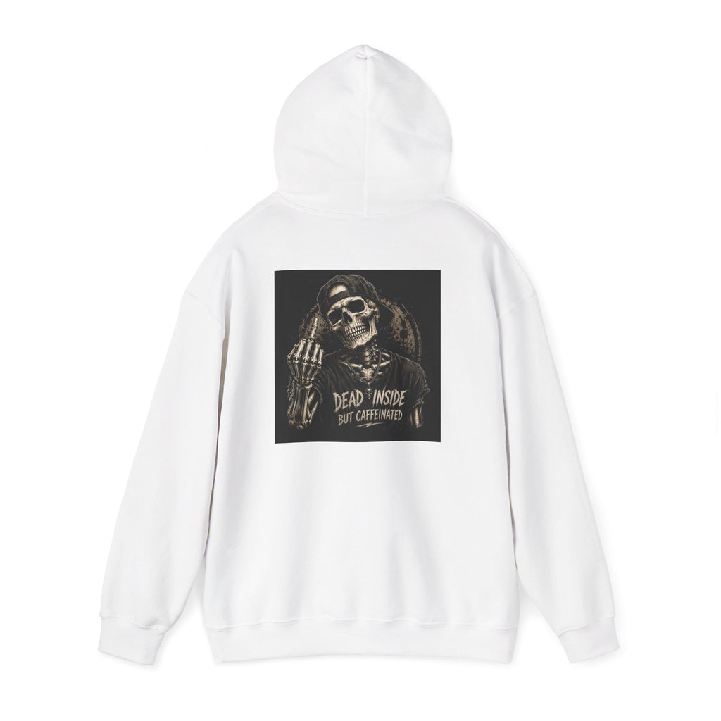 Skull 'Dead Inside But Caffeinated' Hoodie