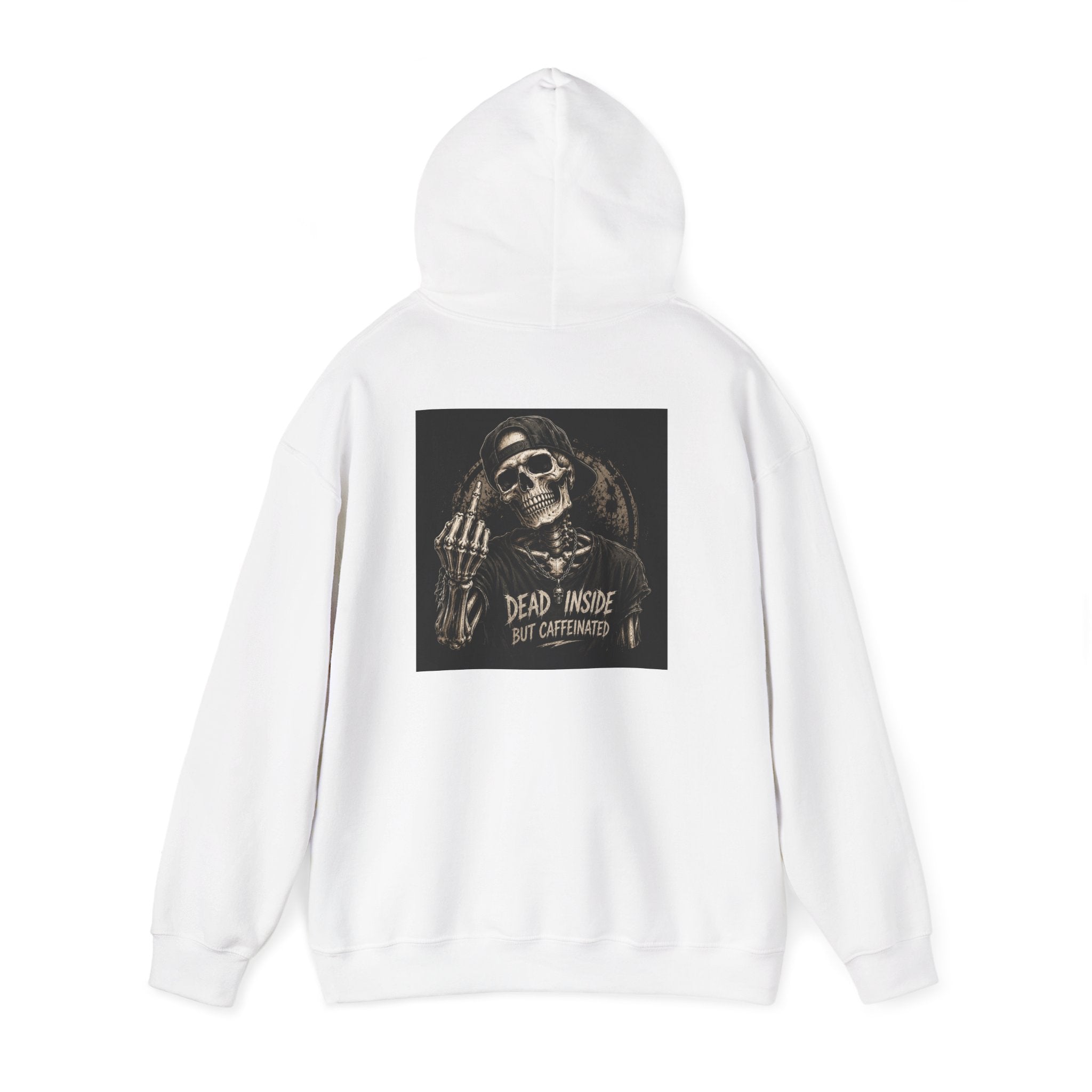 Skull 'Dead Inside But Caffeinated' Hoodie