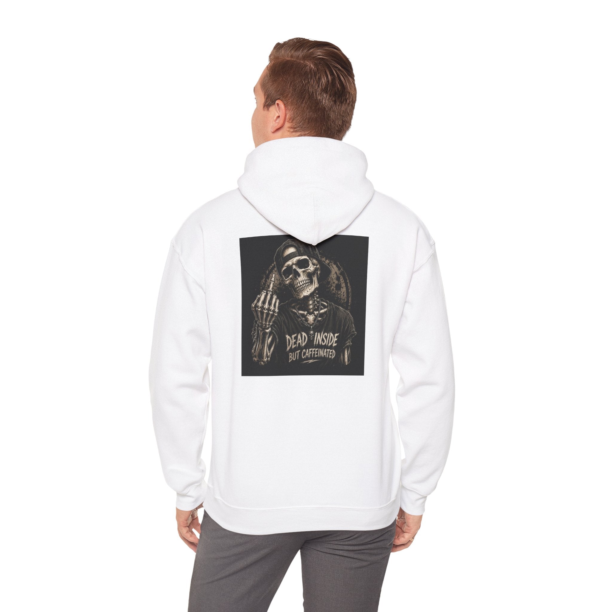 Skull 'Dead Inside But Caffeinated' Hoodie
