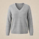 V-Neck Dropped Shoulder Sweater