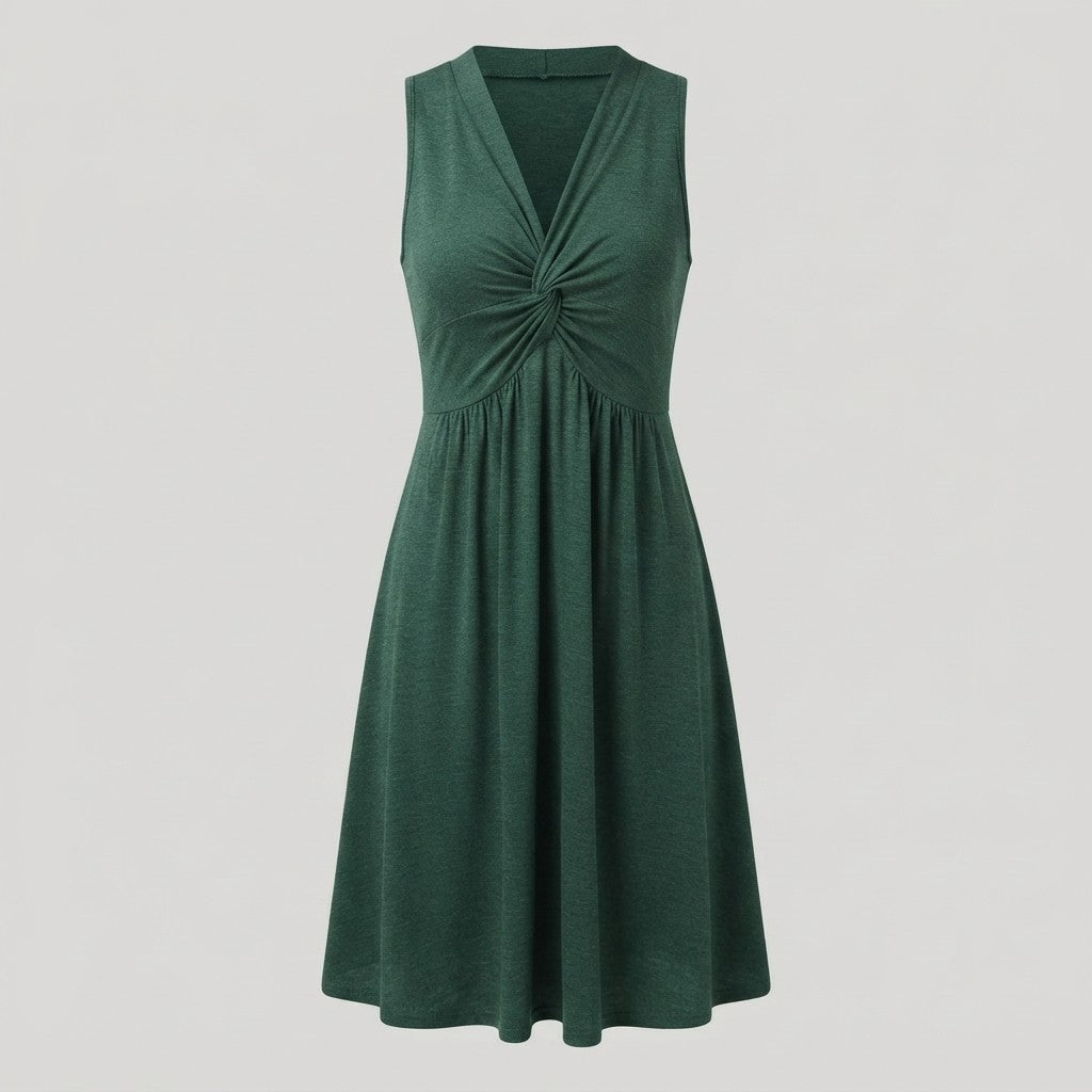 Sleeveless Twist Knot Casual Dress — Cute Summer Dress for Women