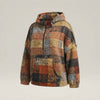 Double Take Full Size Half Zip Exposed Seam Fleece Hoodie