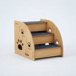 Wooden Pet Stairs with Paw Prints