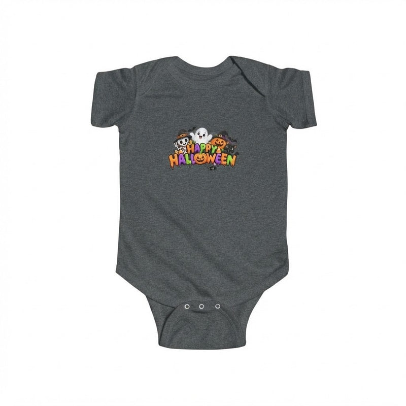 Happy Halloween Bodysuit - Cute Trick-or-Treat Pumpkin & Ghost Baby Onesie
