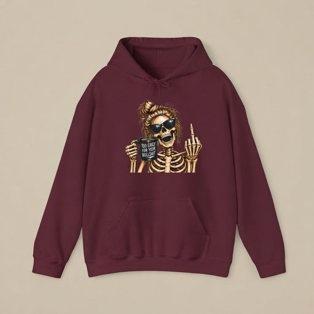 Skeleton Woman Hoodie — 'You Had One Job' Skull Graphic Pullover